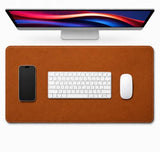 Tapis de bureau XXL en cuir PU marron 40x80 cm